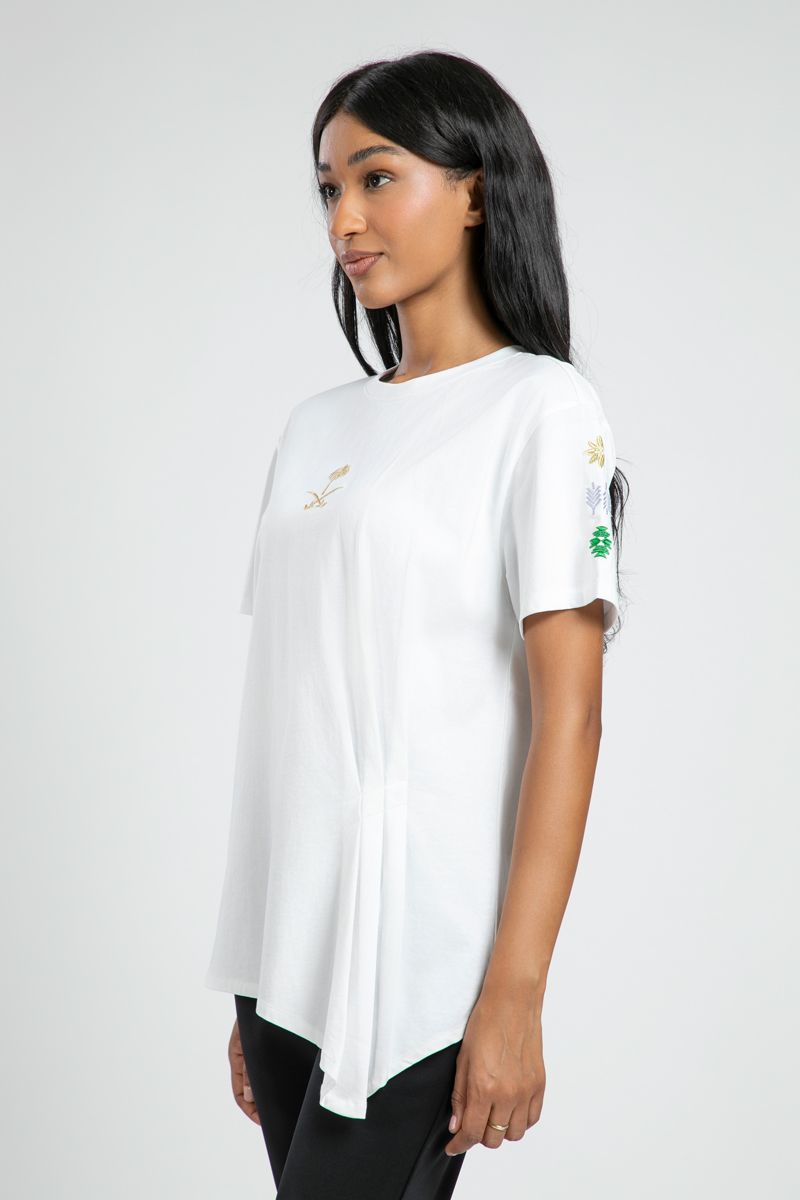 Asymmetric KSA Spirit Printed Tshirt