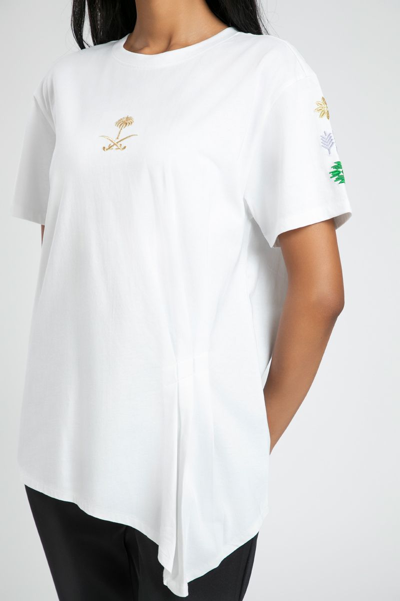 Asymmetric KSA Spirit Printed Tshirt