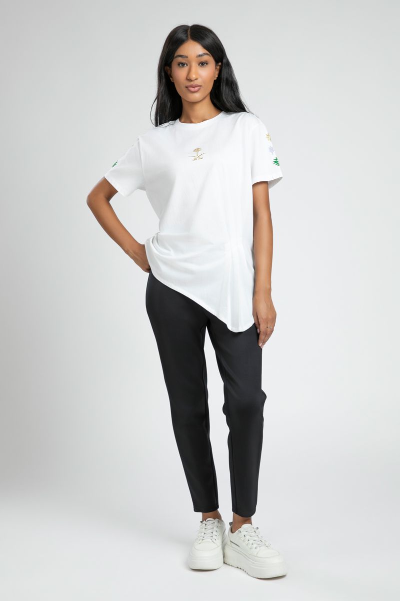Asymmetric KSA Spirit Printed Tshirt