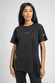 Asymmetric Tshirt with KSA Spirit Print