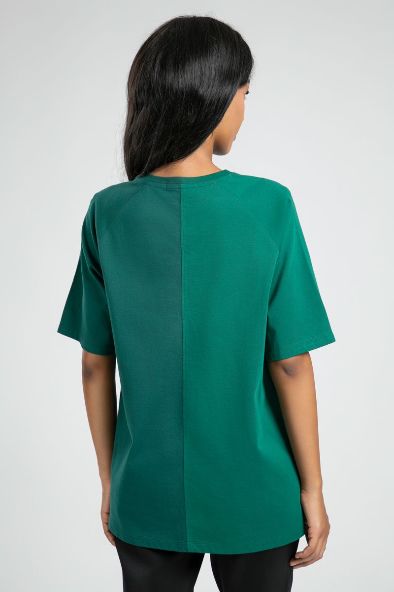 Contrast Style Tshirt with KSA Spirit Print