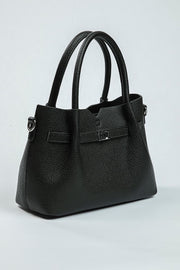 Handbag with Textured Finish and Pouch