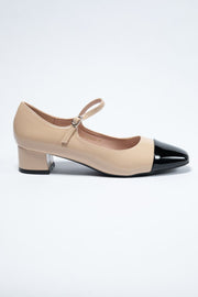 Women's Heeled Shoes - Classic Contrast Elegance