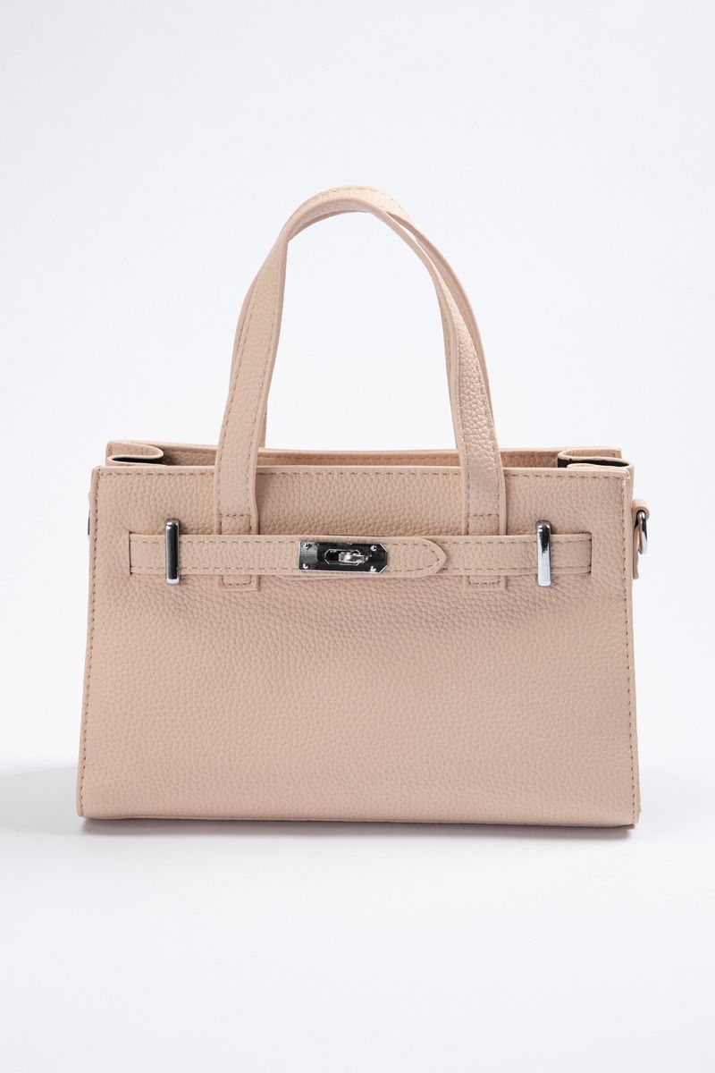 Women's Elegant Shoulder Bag - Solid Color Synthetic Leather