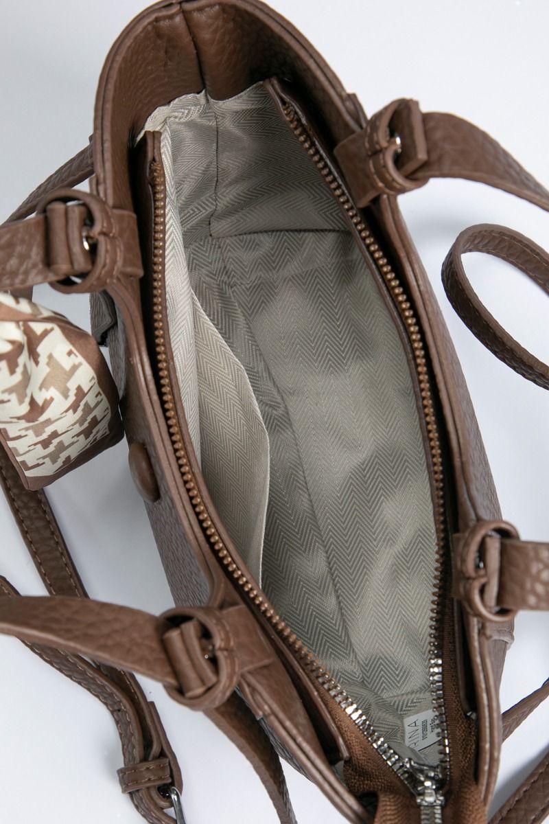 Women's Elegant Shoulder Bag - Solid Color Synthetic Leather