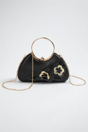Women's Feminine Evening Bag with Embroidery & Sequins