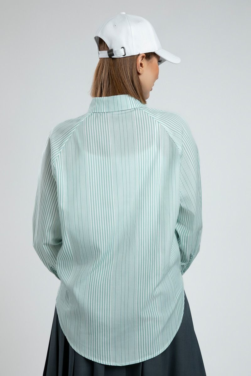 قميص نسائي صيفي مخطط بأكمام طويلة