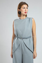 Elegant Wrap Waistcoat with Belt