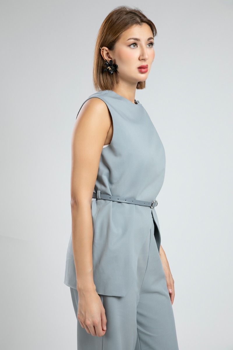 Elegant Wrap Waistcoat with Belt