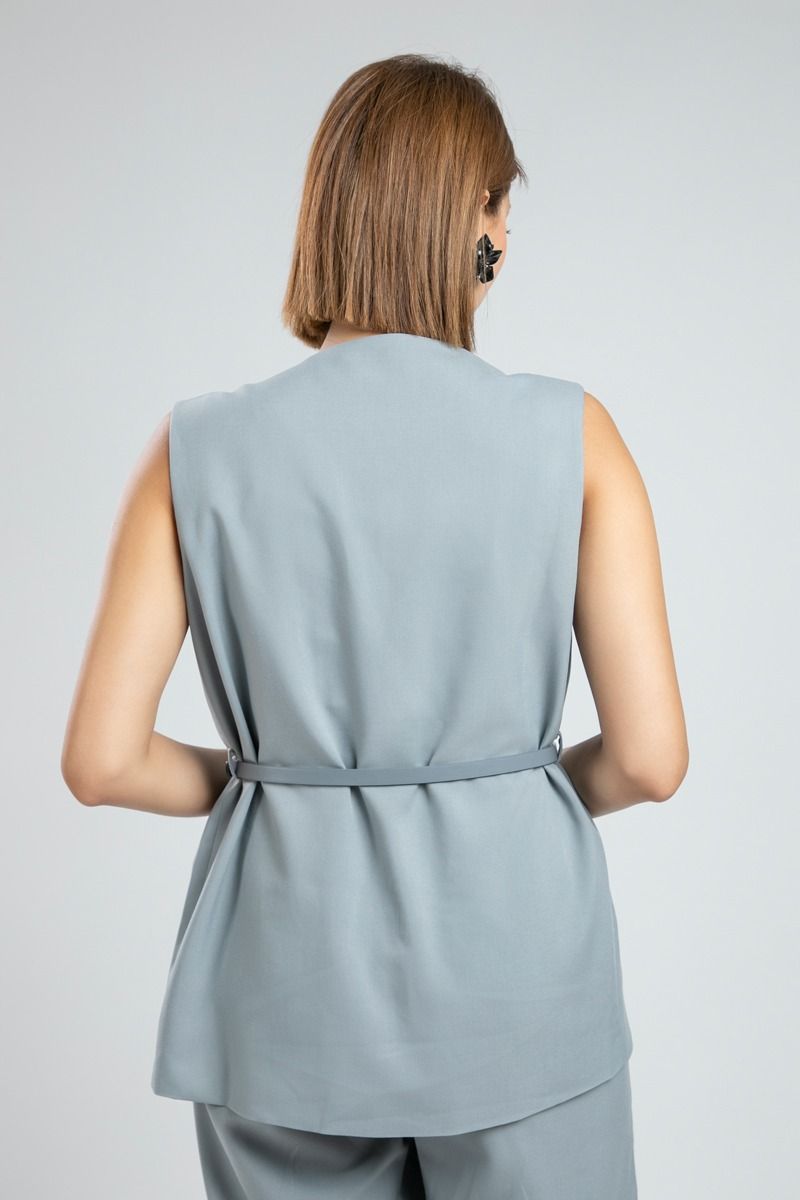 Elegant Wrap Waistcoat with Belt