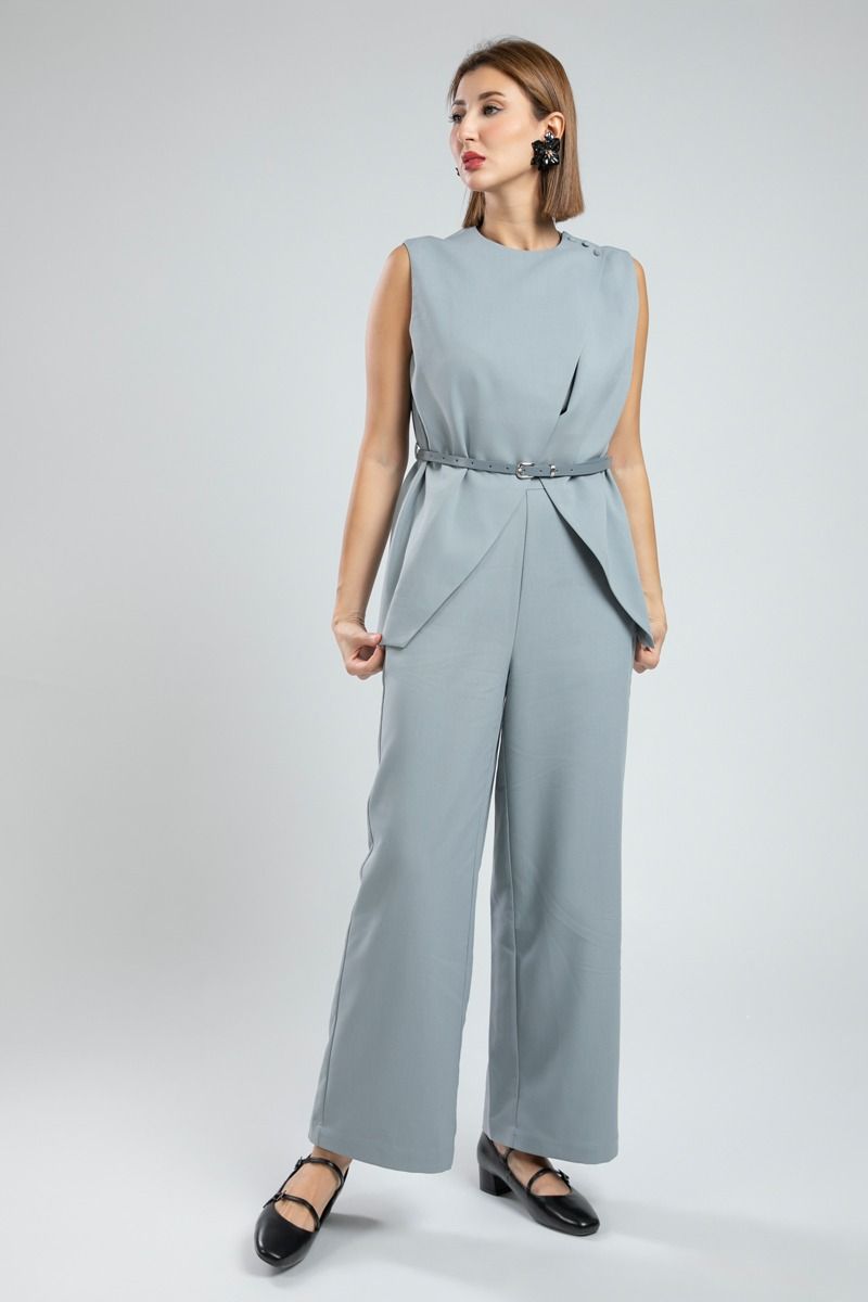 Elegant Wrap Waistcoat with Belt