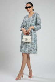 Printed Knee Length Dress