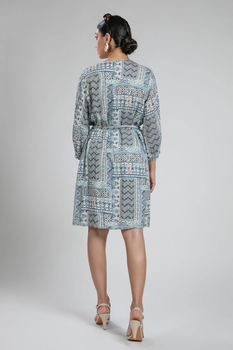 Printed Knee Length Dress