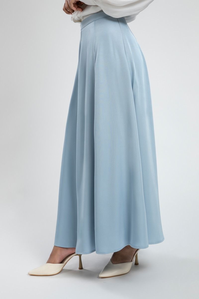 High Waist Flared Maxi Skirt