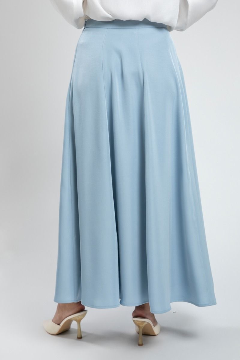 High Waist Flared Maxi Skirt