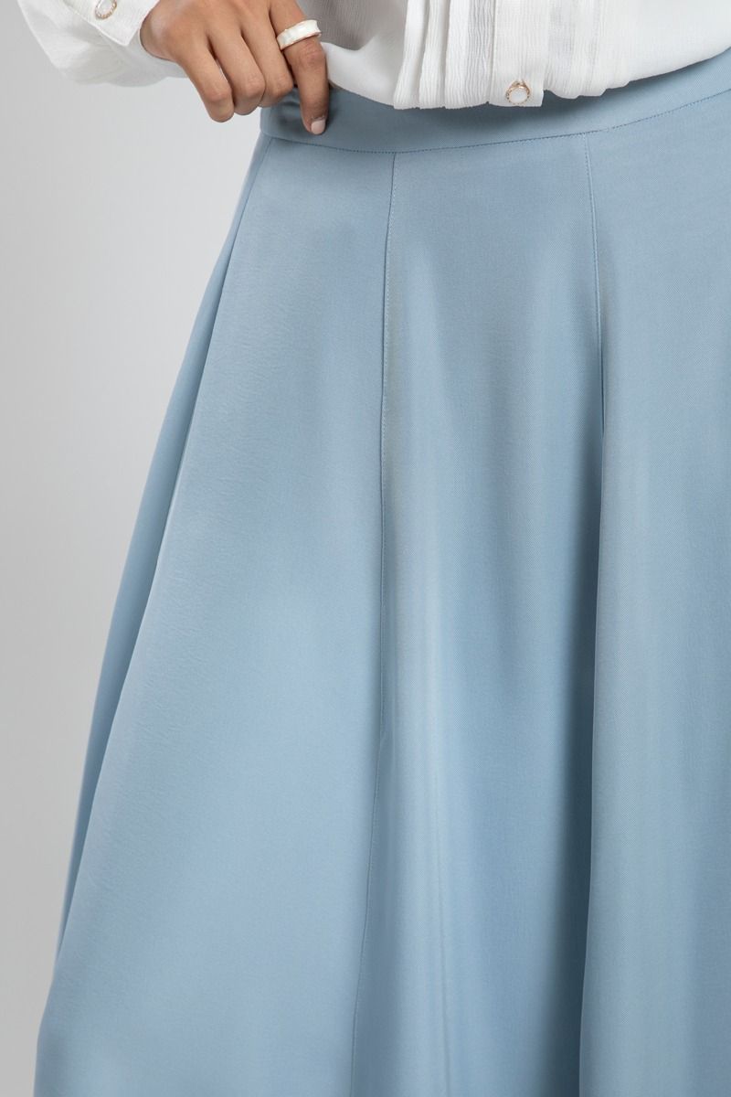 High Waist Flared Maxi Skirt