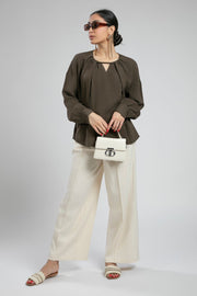 Wide Leg High Waist Linen Pants