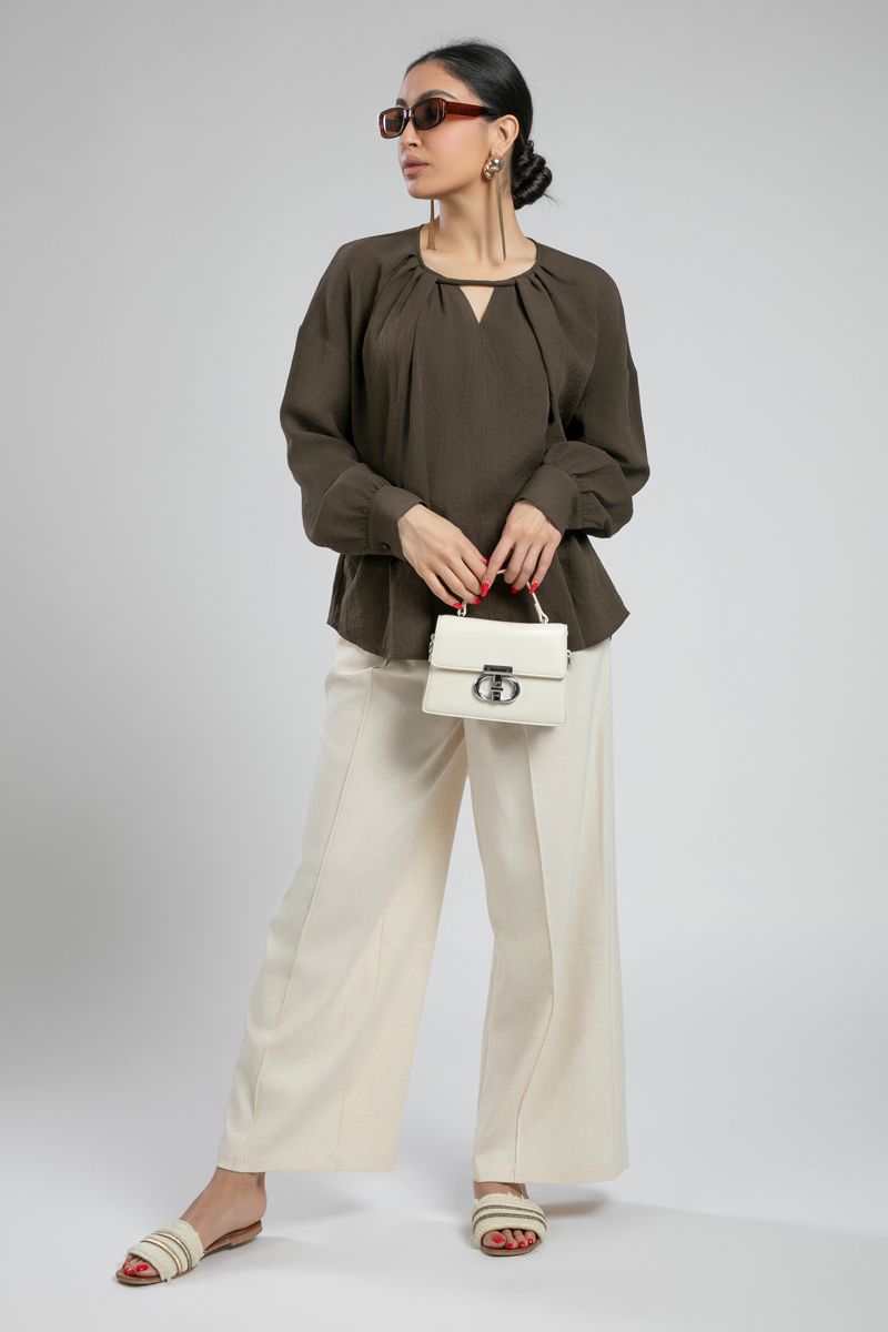 Wide Leg High Waist Linen Pants
