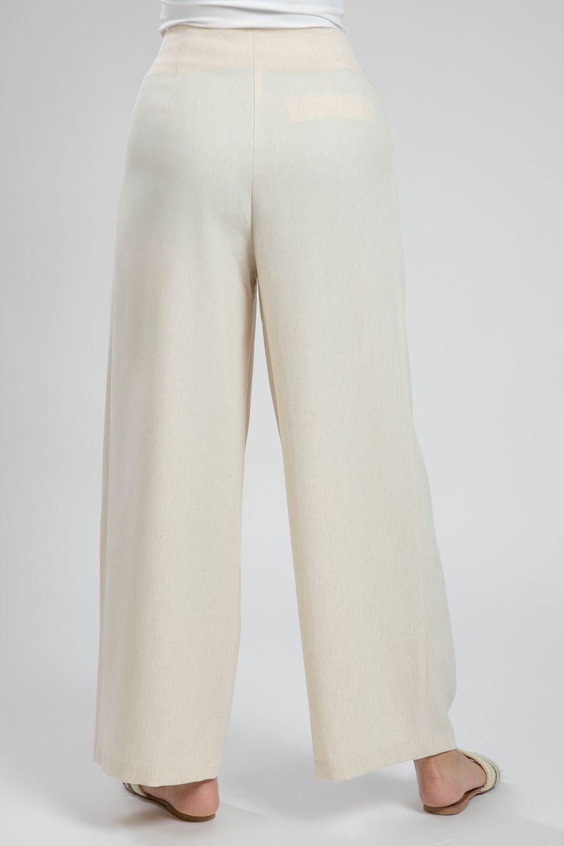 Wide Leg High Waist Linen Pants