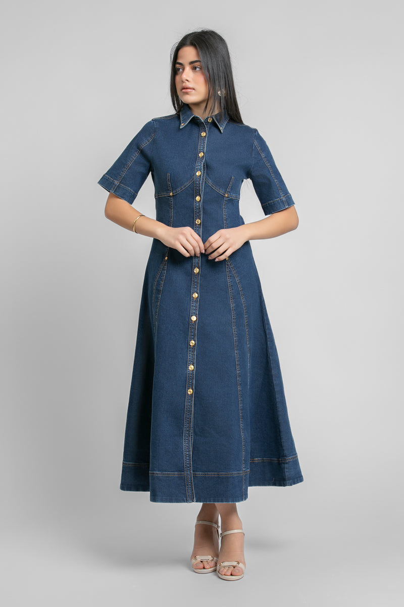Longline Denim Dress