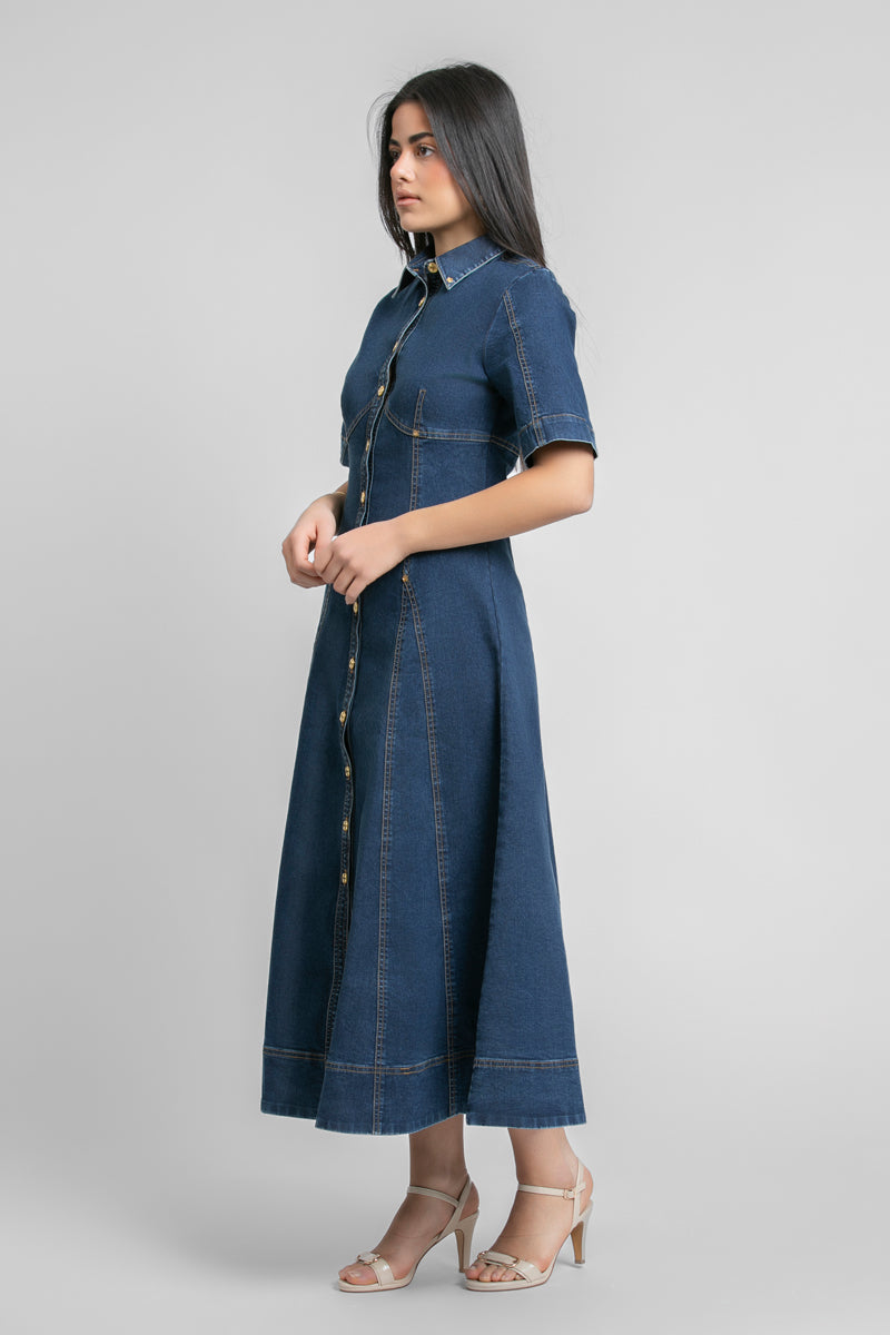 Longline Denim Dress