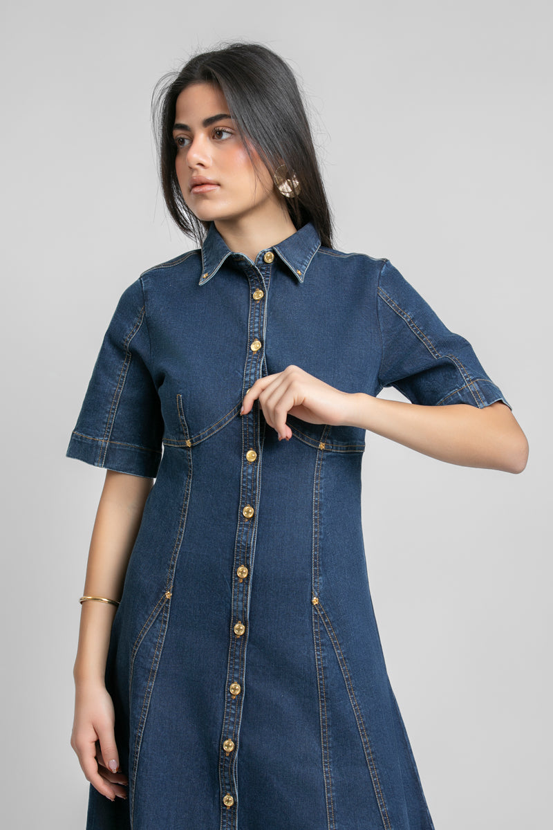 Longline Denim Dress
