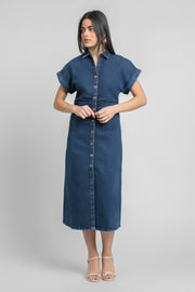 Longline Denim Shirt Dress