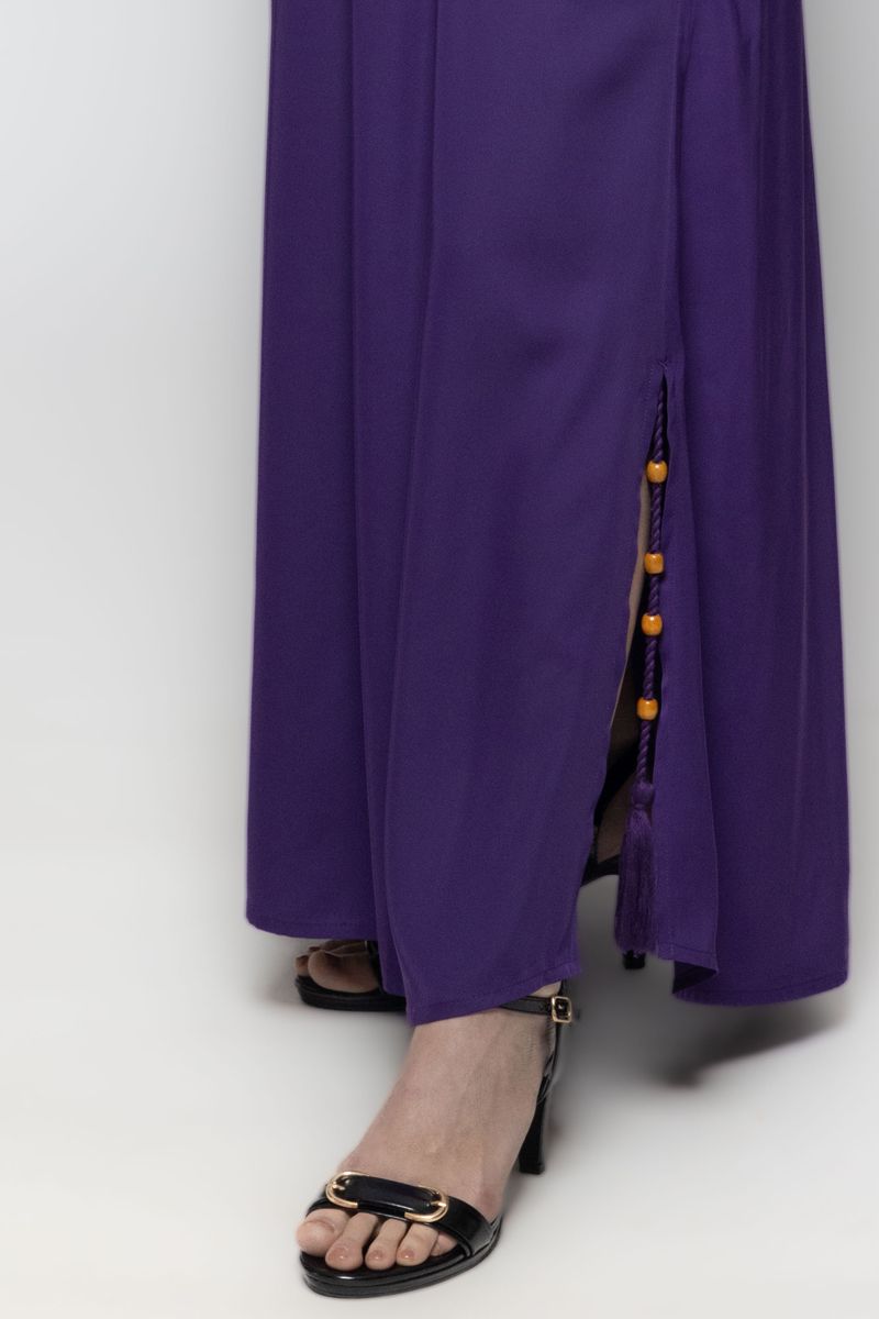 فستان نسائي ماكسي بأكمام ثلاث أرباع