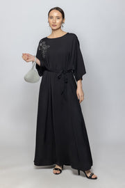 فستان نسائي ماكسي بأكمام ثلاث أرباع