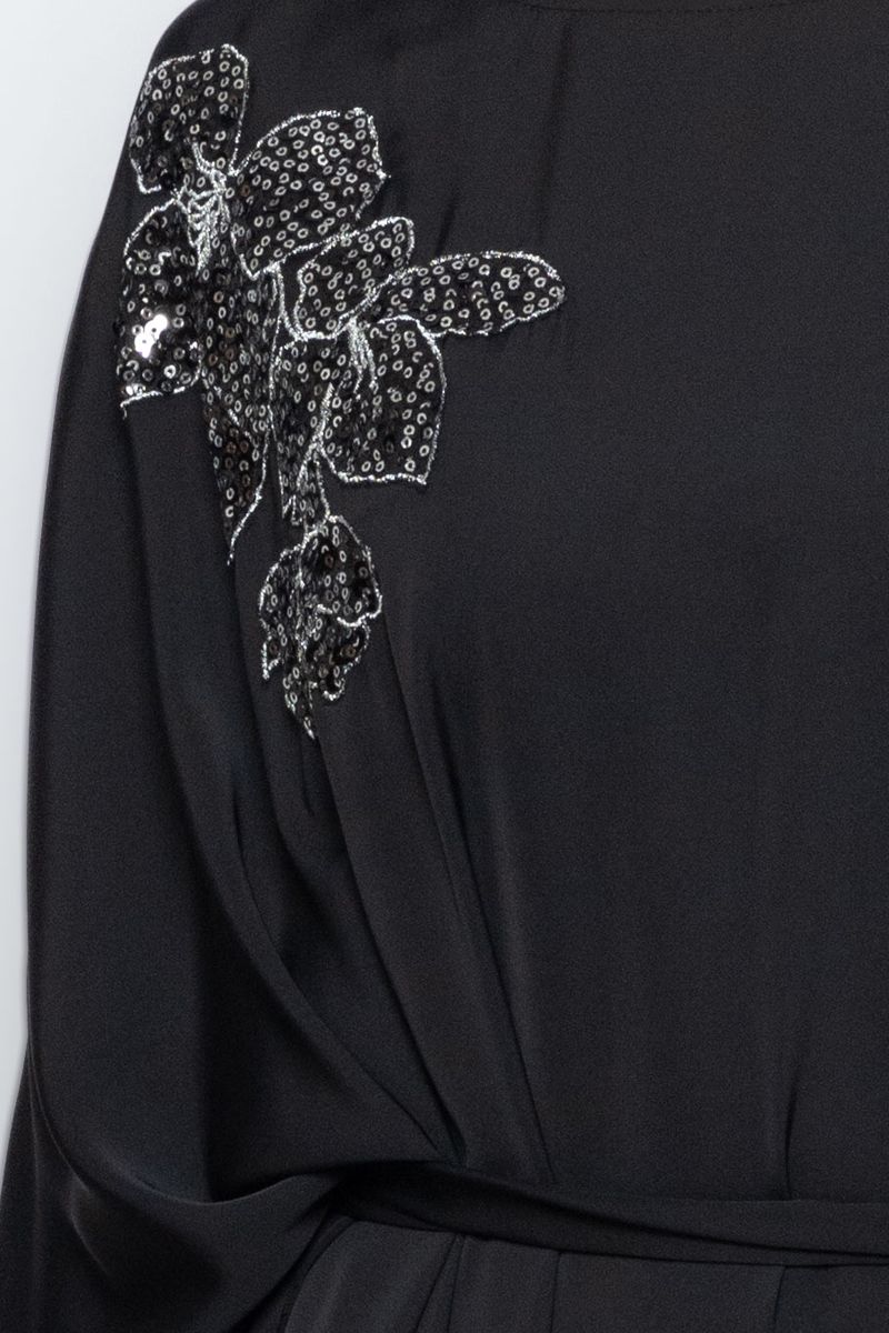 فستان نسائي ماكسي بأكمام ثلاث أرباع