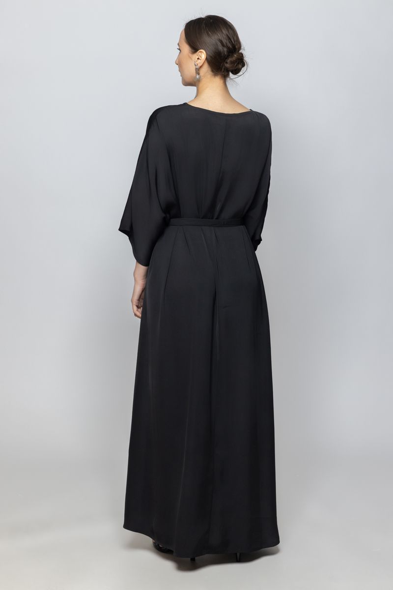 فستان نسائي ماكسي بأكمام ثلاث أرباع