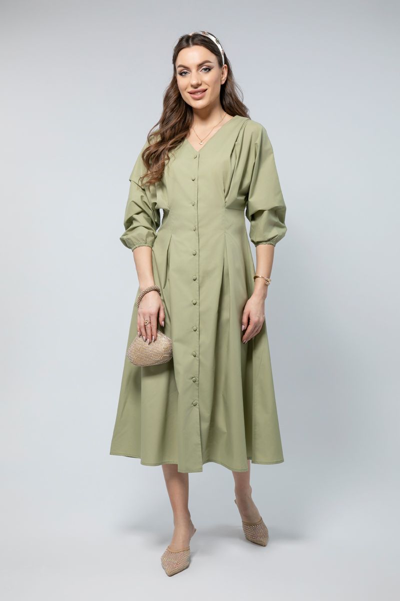 فستان طويل بنمط قميص - أناقة بلا عناء مع تحديد الخصر