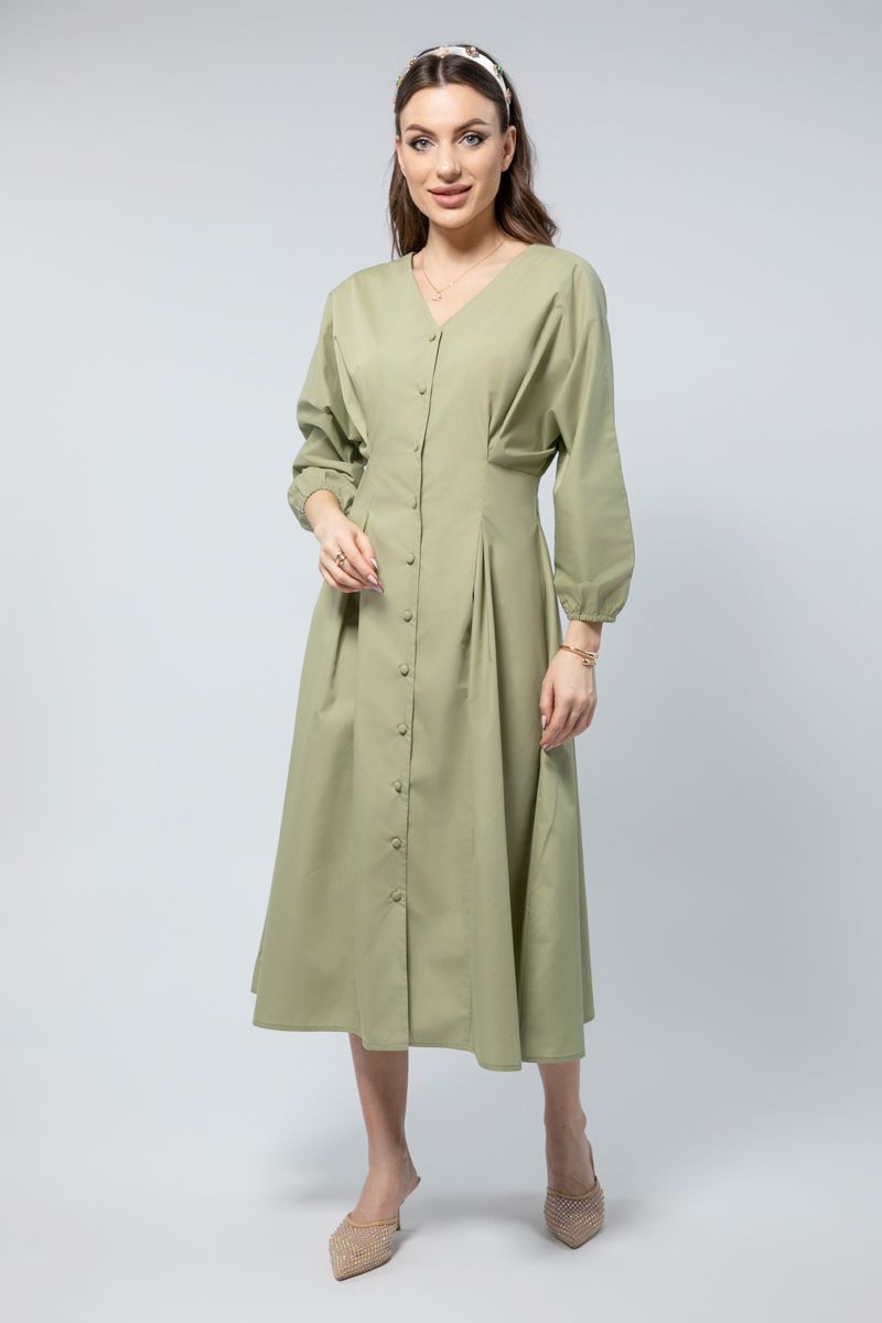 فستان طويل بنمط قميص - أناقة بلا عناء مع تحديد الخصر