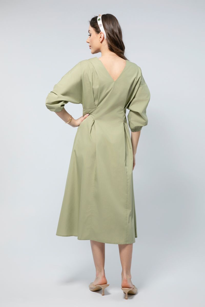 فستان طويل بنمط قميص - أناقة بلا عناء مع تحديد الخصر