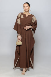 فستان نسائي ماكسي بأكمام ثلاث أرباع