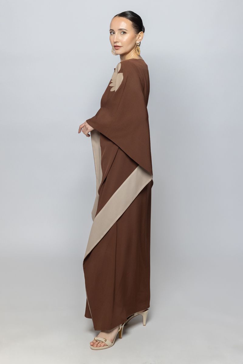 فستان نسائي ماكسي بأكمام ثلاث أرباع