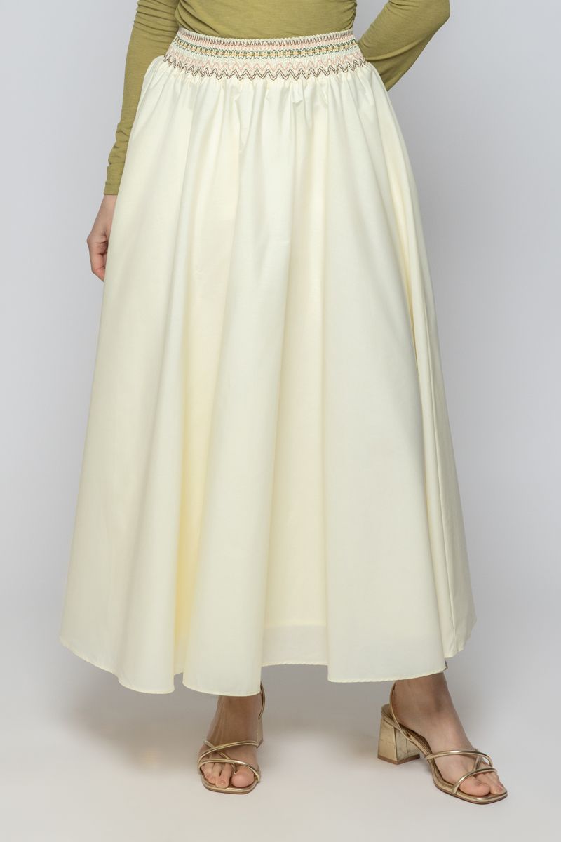 Women Maxi Skirt with Embroidery Details