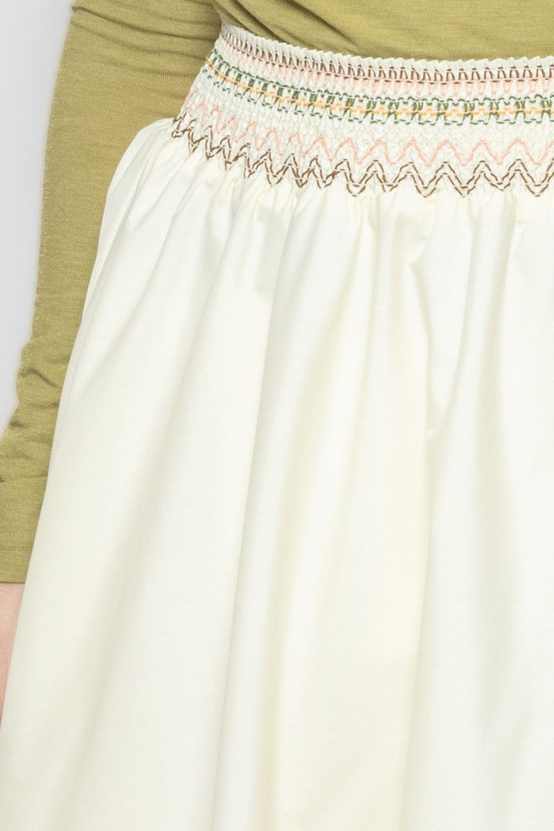 Women Maxi Skirt with Embroidery Details