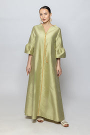 فستان نسائي ماكسي بأكمام ثلاث أرباع