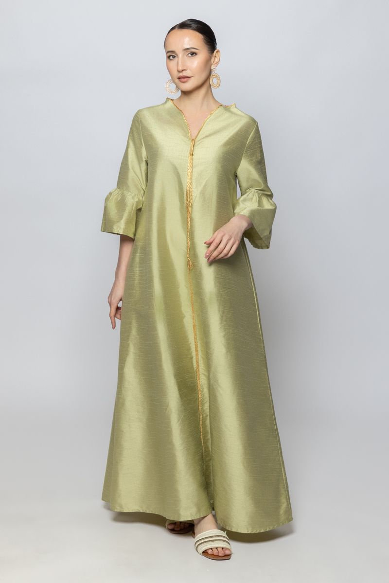 فستان نسائي ماكسي بأكمام ثلاث أرباع