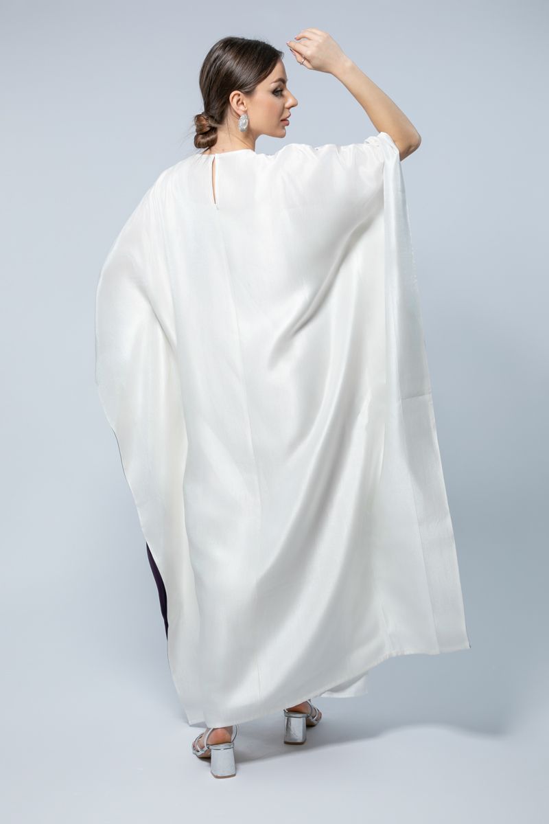 Bead Embellished Cape Style Maxi Dress - A Masterpiece for Special Occasions