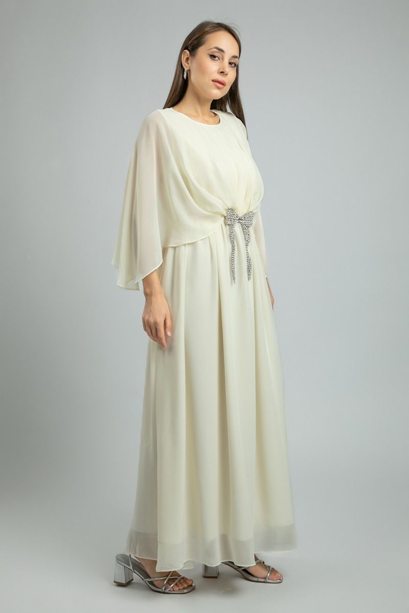 Maxi Womens Dress for Special Occasions with studded Bow
