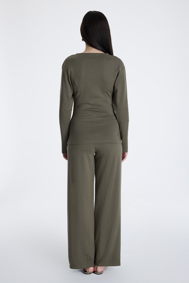 Fitted Long Sleeve Blouse