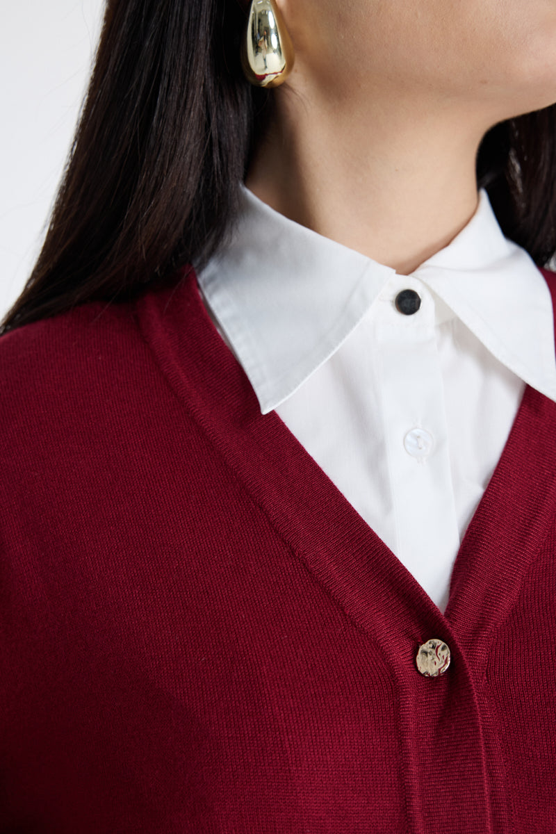 Button Front Knitted Cardigan