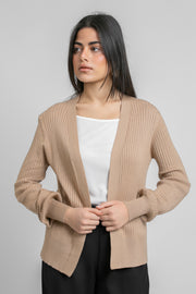 Knitted Open Front Cardigan