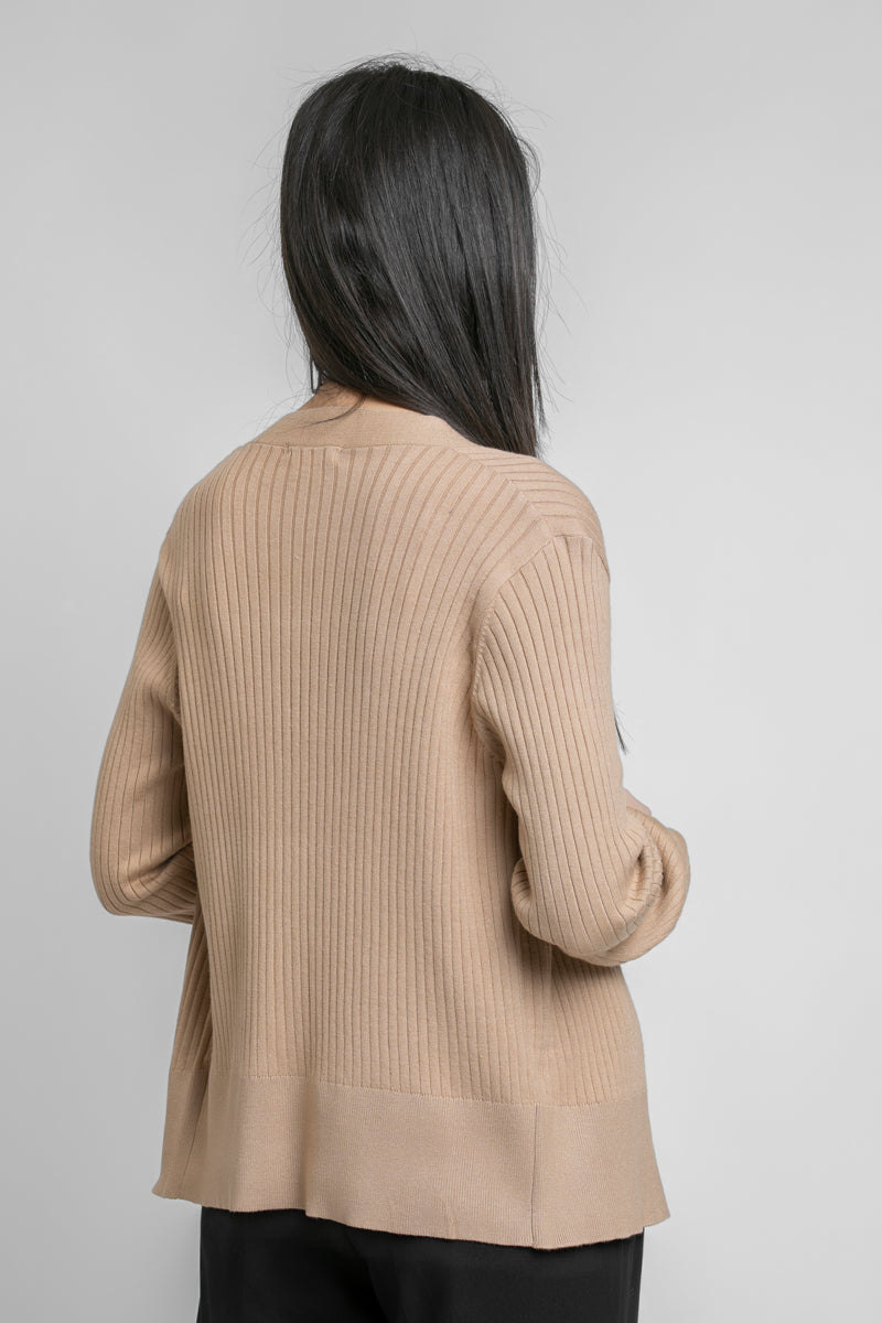 Knitted Open Front Cardigan