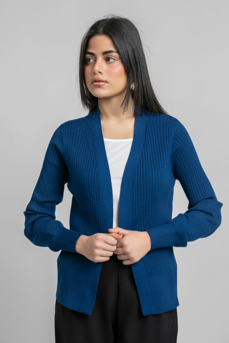 Knitted Open Front Cardigan
