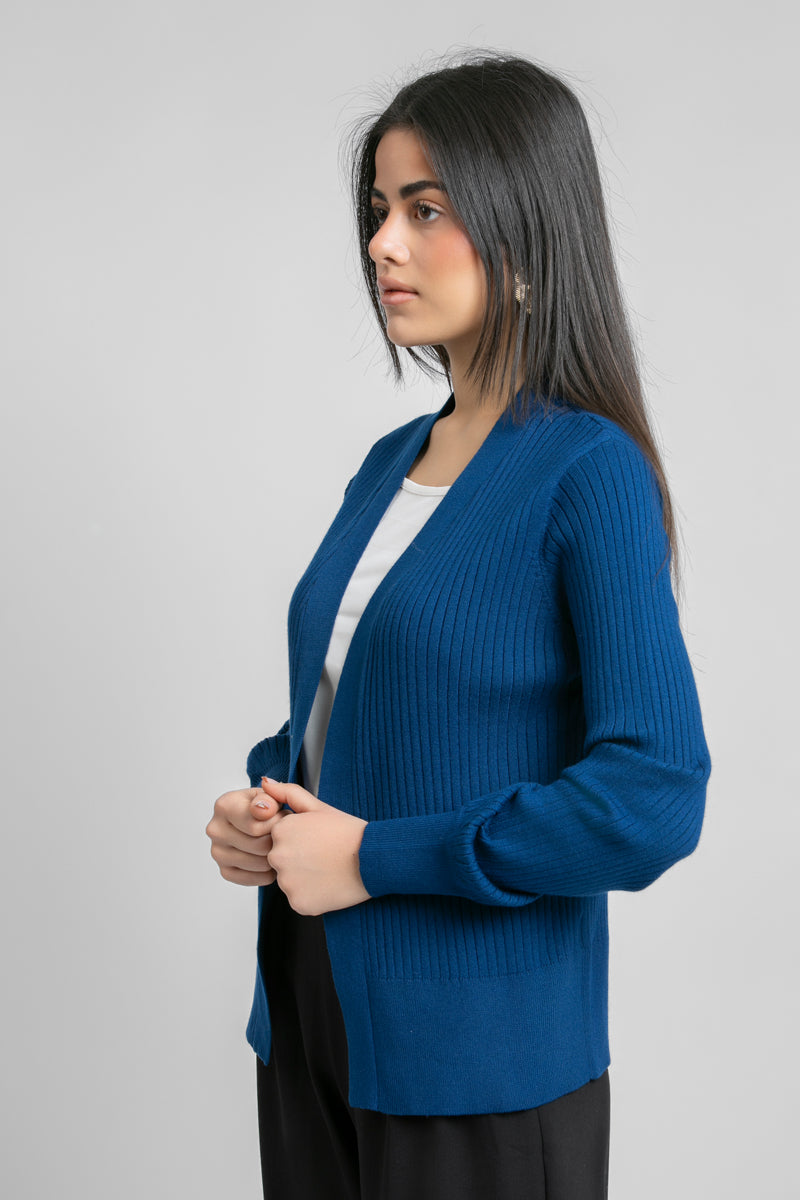Knitted Open Front Cardigan