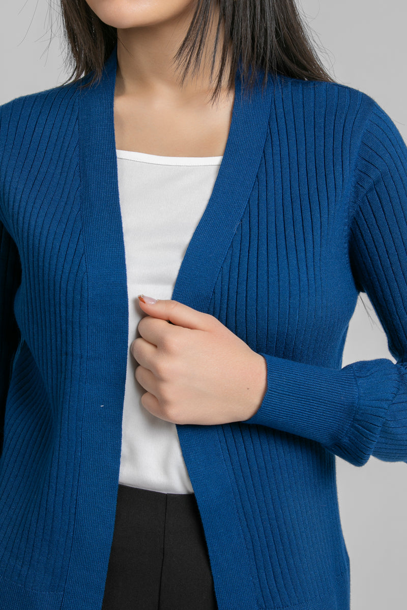 Knitted Open Front Cardigan