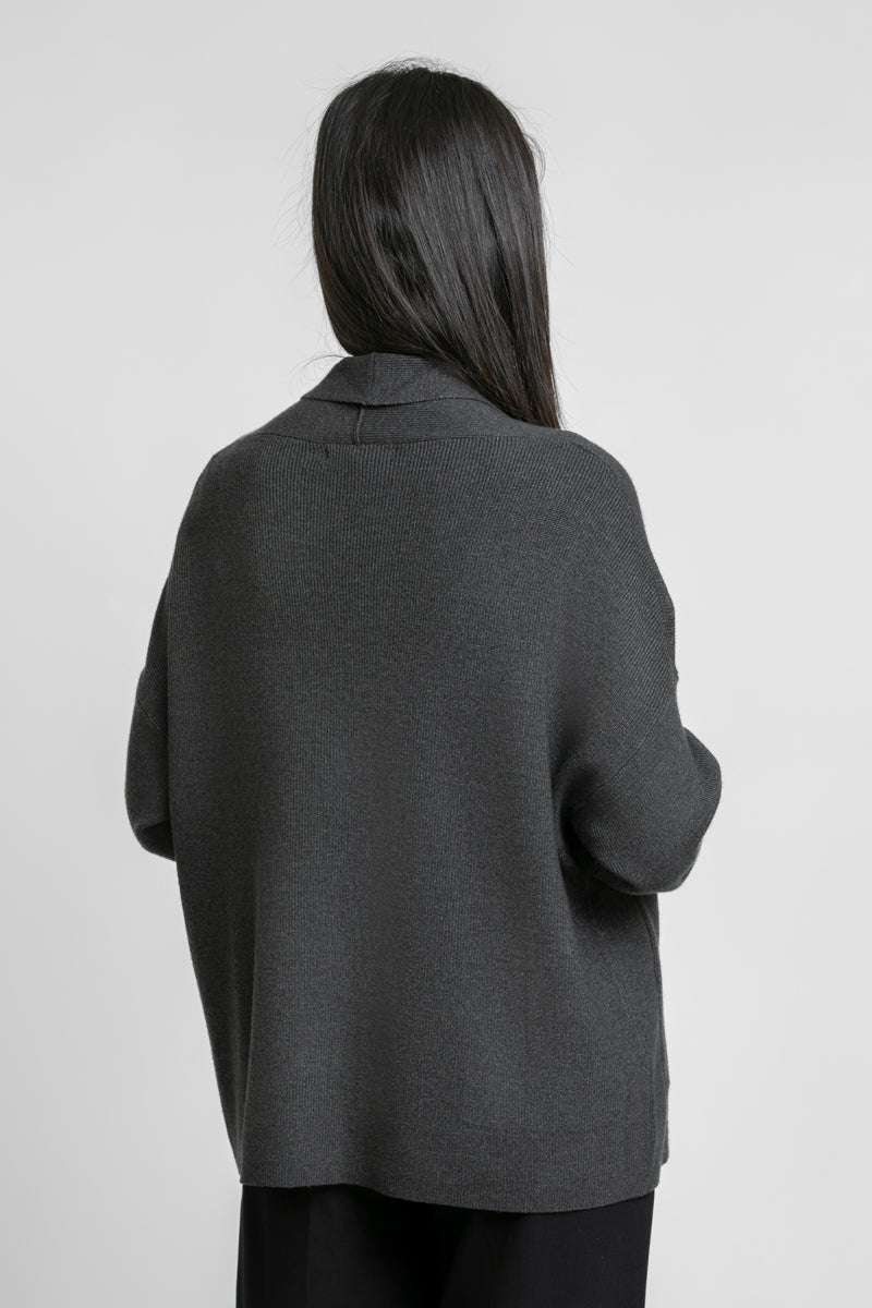 Open Front Knitted Cardigan